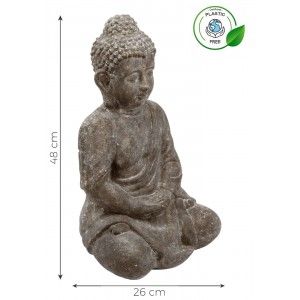 BUDA DECORACION GHAS SENTADO CEMENTO 48CM