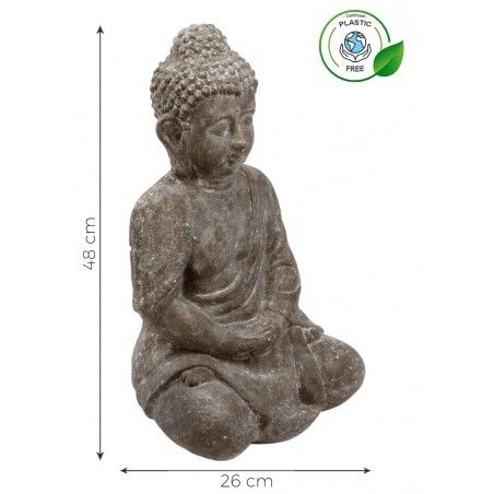 BUDA DECORACION GHAS SENTADO CEMENTO 48CM