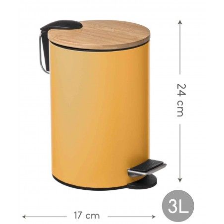 PAPELERA AMARILLO 3L DE METAL LYLY