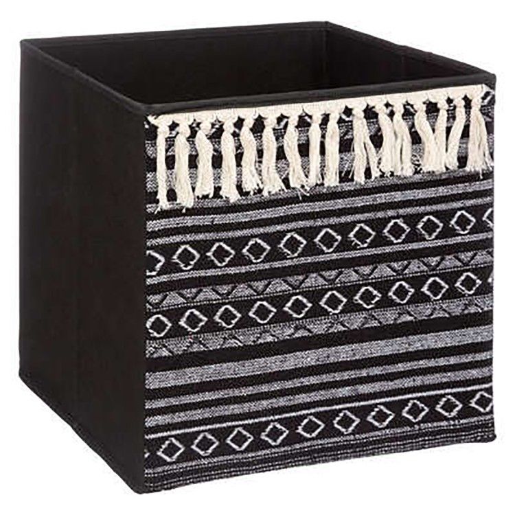 CESTA ALMACENAJE PLEGABLE ÉTNICA 31X31X31