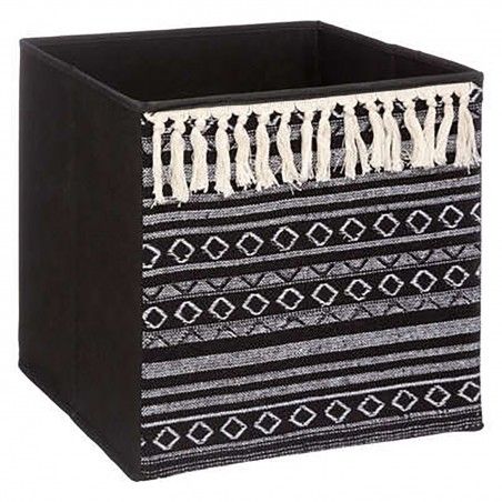 CESTA ALMACENAJE PLEGABLE ÉTNICA 31X31X31