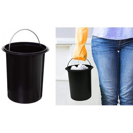 PAPELERA GRIS MATE DE METAL 3L