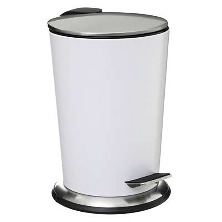 PAPELERA BLANCA DE METAL 3L