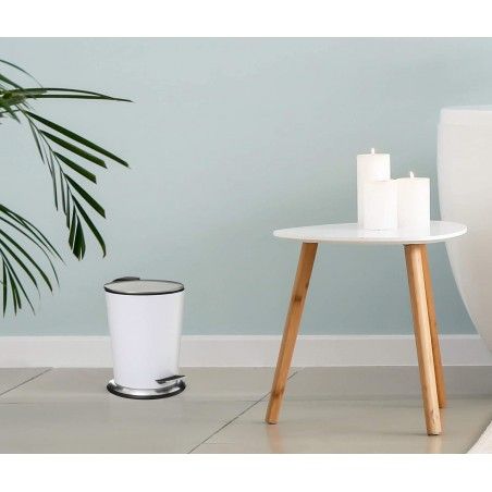 PAPELERA BLANCA DE METAL 3L