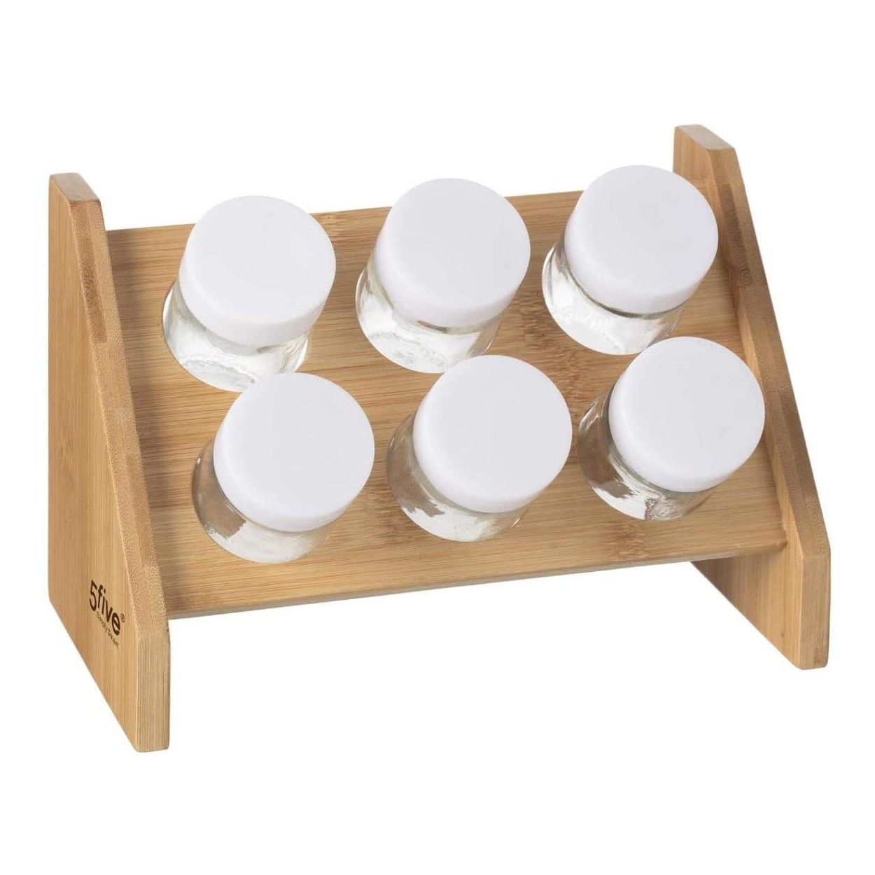 ESPECIERO DE MADERA CON 6 DISPENSADORES 21,5X12X15