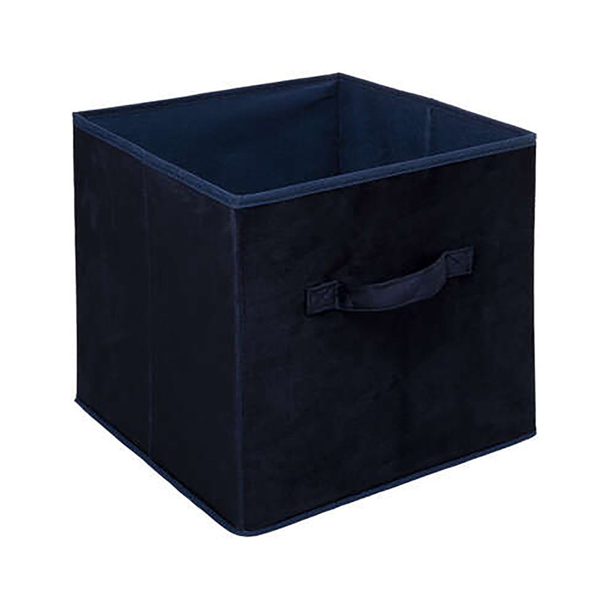 CESTA ALMACENAJE TERCIOPELO AZUL 31X31X31