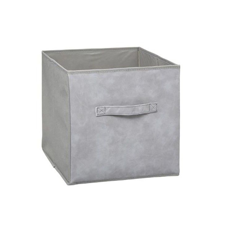CESTA ALMACENAJE CUERO 31X31X31