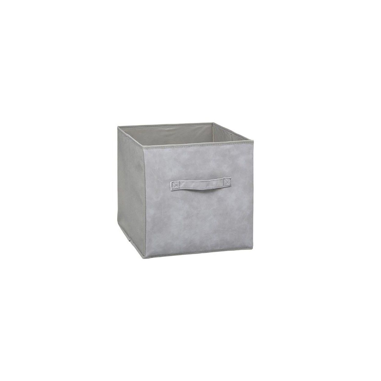 CESTA ALMACENAJE CUERO 31X31X31