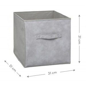 CESTA ALMACENAJE CUERO 31X31X31