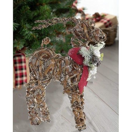 RENO NAVIDAD RATAN LED ARLET 44CM