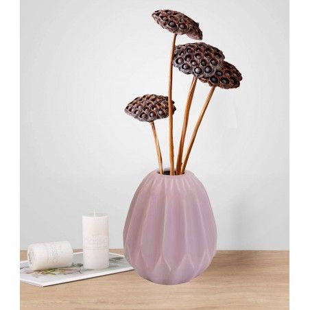 JARRÓN DECORATIVO CERÁMICA MOUN ROSA 15,5CM