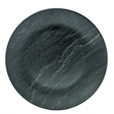 Vajilla de Cerámica Efecto Pizarra por Piezas Individuales en color Gris.