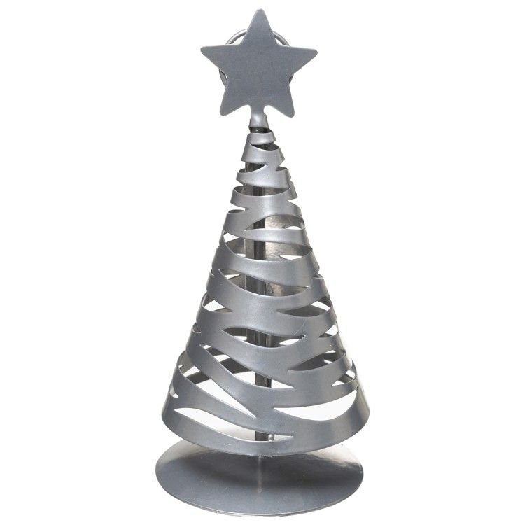 ÁRBOL NAVIDAD PLATEADO GREHY MINI 11,5CM