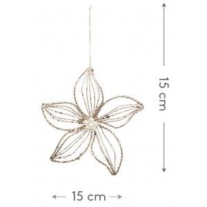 FLOR RELUCIENTE DECORACIÓN NAVIDEÑA Ø15