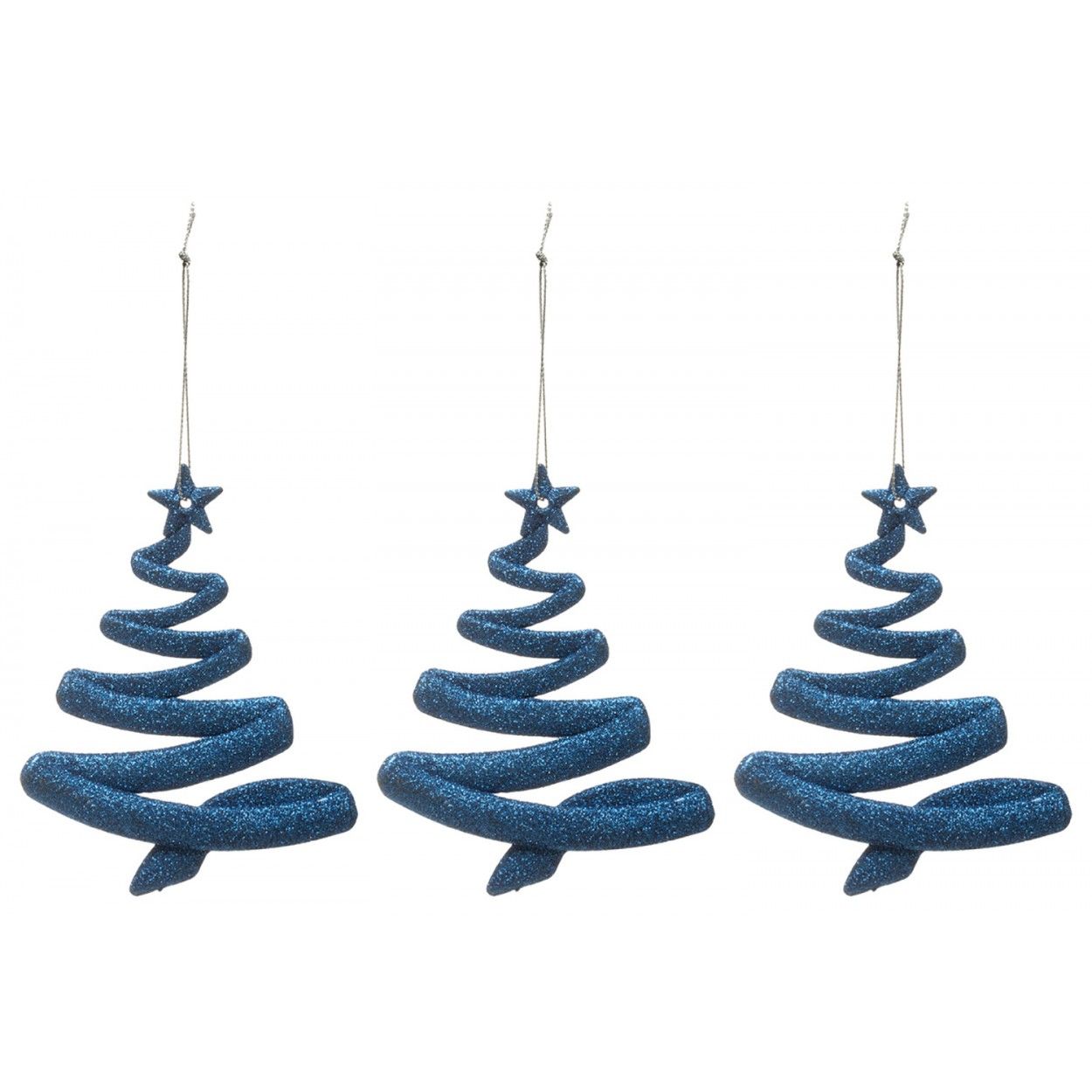 ADORNO COLGANTE ARBOL NAVIDEÑO AZUL SET 3