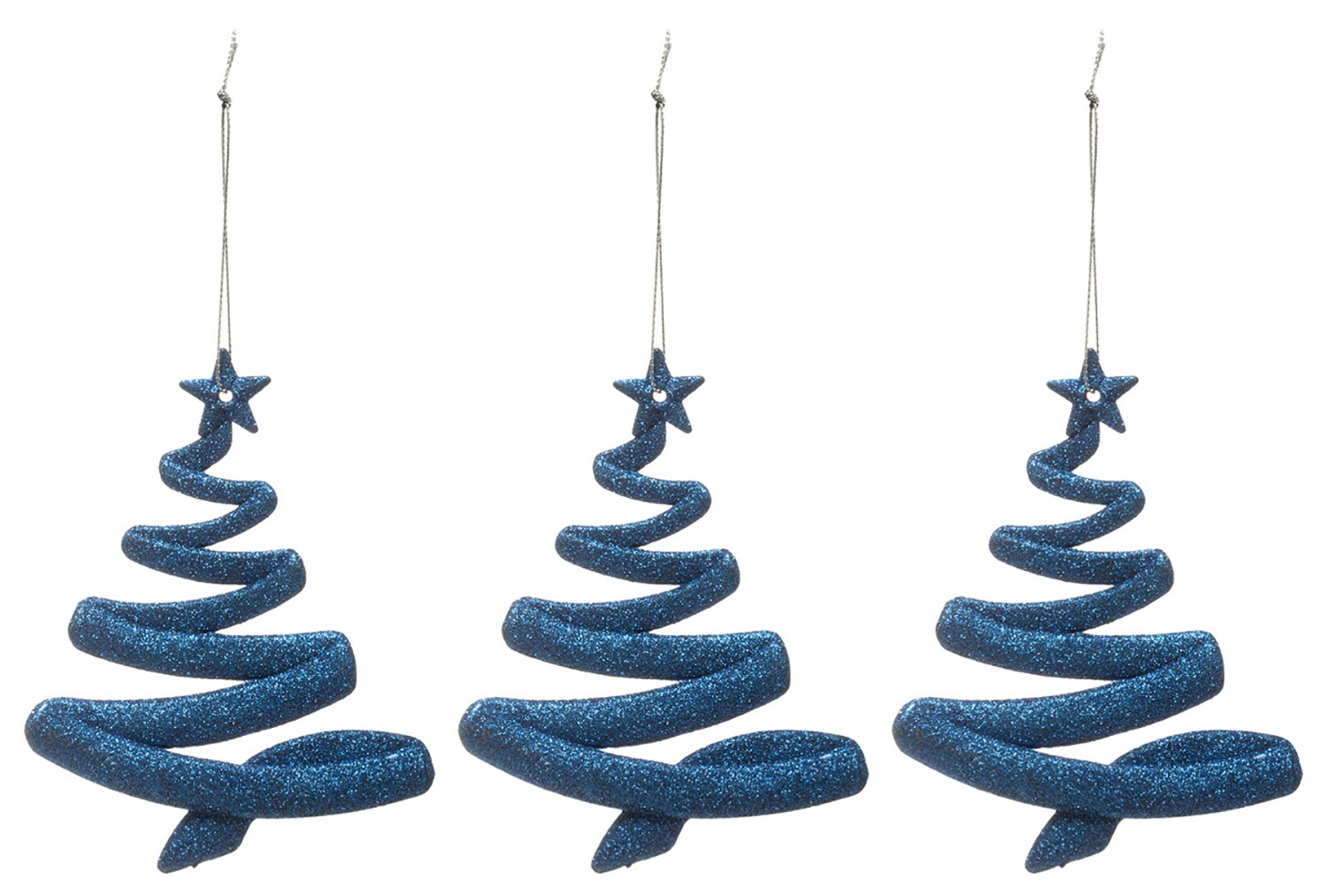 ADORNO COLGANTE ARBOL NAVIDEÑO AZUL SET 3