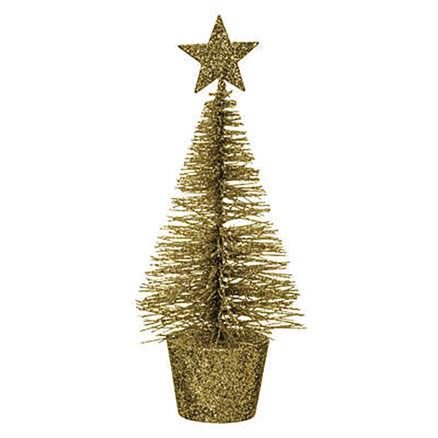 ÁRBOL DE NAVIDAD DECORATIVO DORADO 15CM