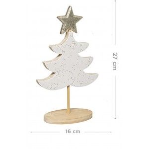ÁRBOL DECORATIVO DE NAVIDAD MADERA 16x8x27
