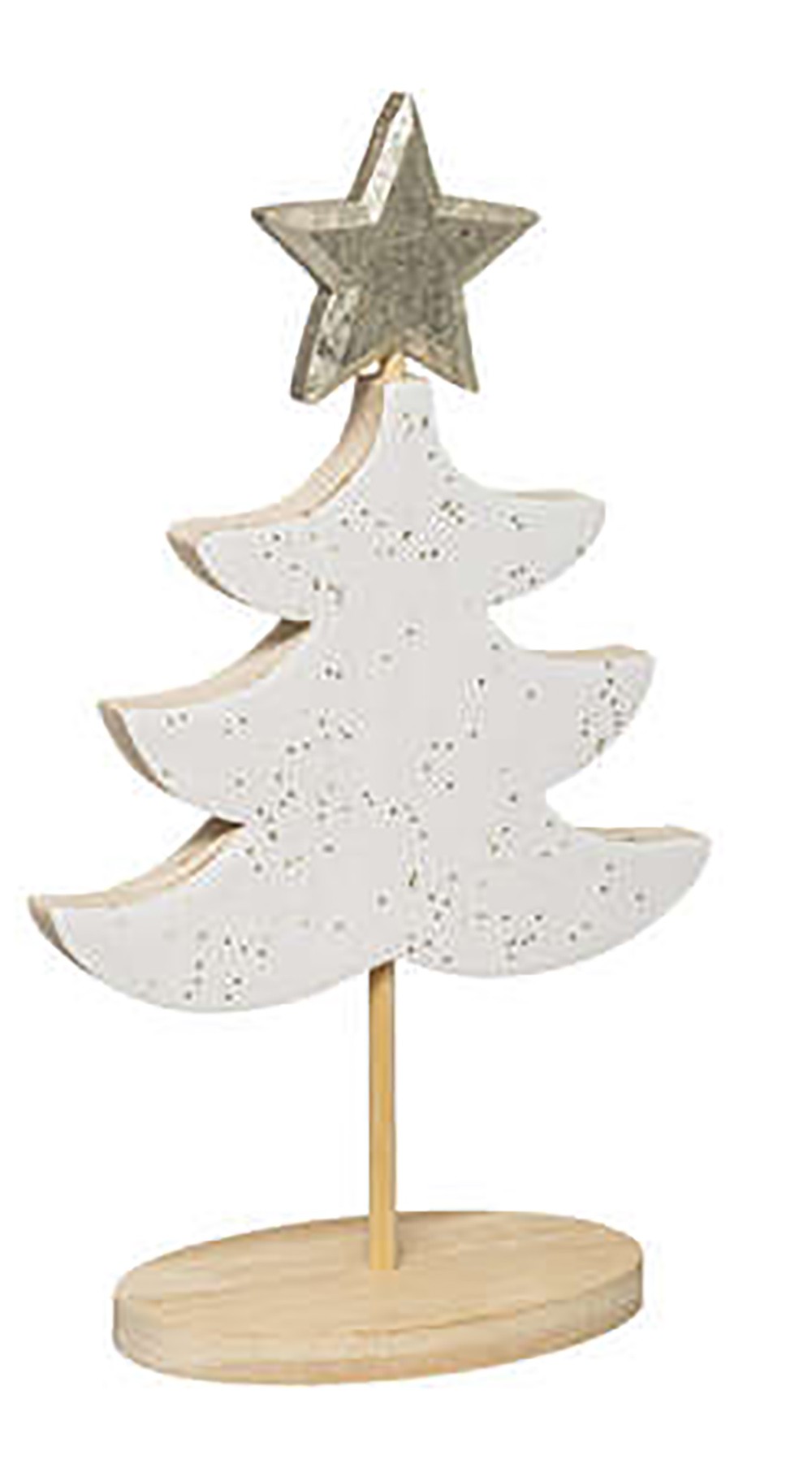 ÁRBOL DECORATIVO DE NAVIDAD MADERA 16x8x27