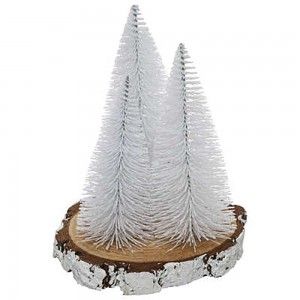 DECORACIÓN NAVIDEÑA PINO BLANCO 20CM