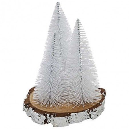 DECORACIÓN NAVIDEÑA PINO BLANCO 20CM