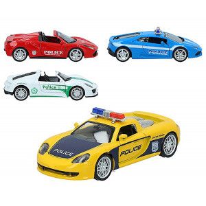 COCHE POLICIA METÁLICO DEPORTIVO 12 x 5,5 x 4 CM