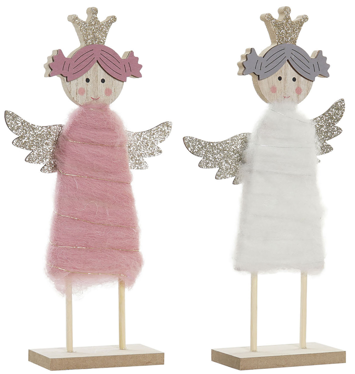 ANGEL DE MADERA DECORACIÓN NAVIDEÑA 13X4,5X26,5CM