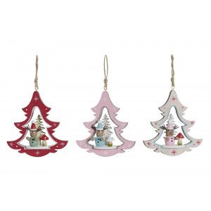 DECORACIÓN ÁRBOL NAVIDAD COLGANTE 17X11X32