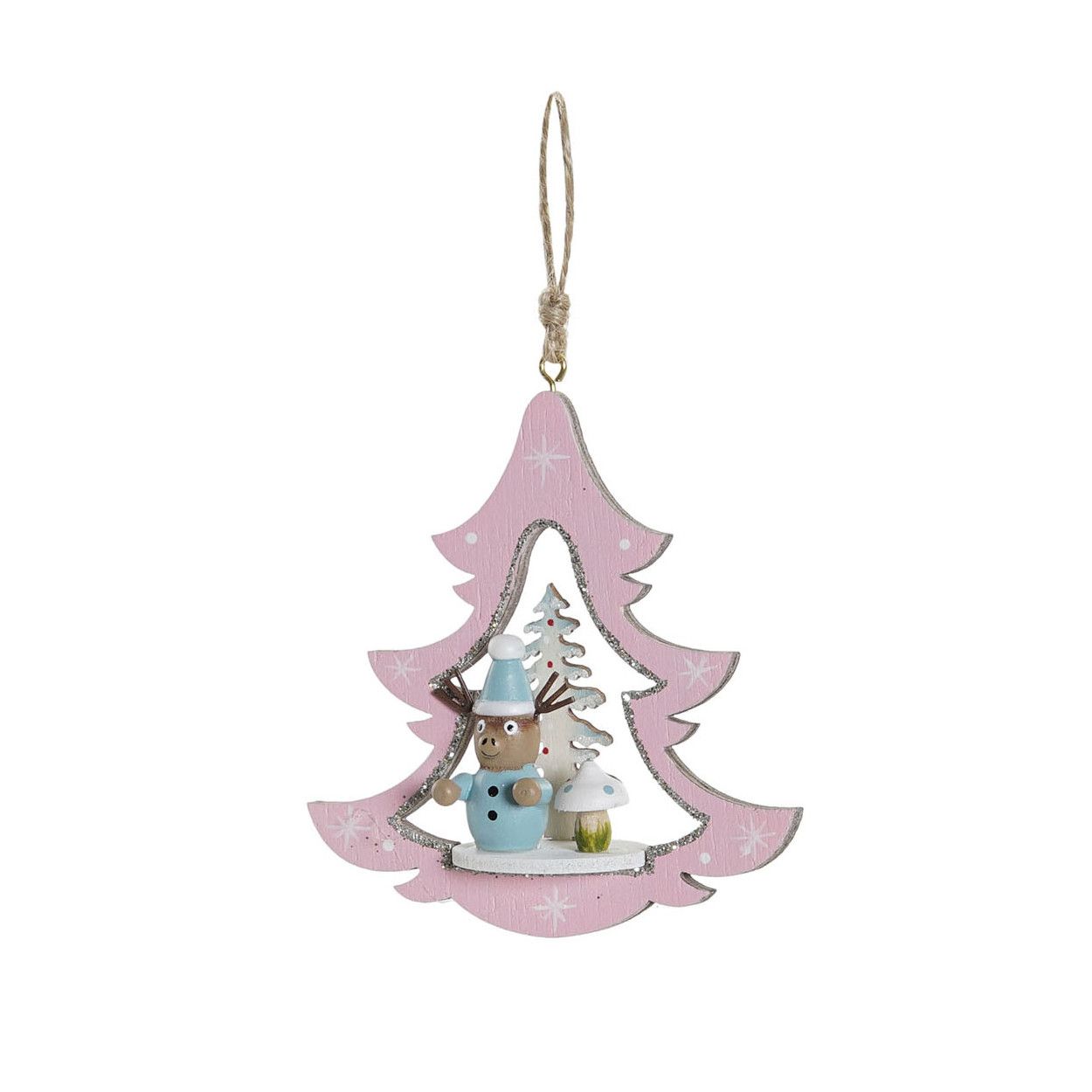 DECORACIÓN ÁRBOL NAVIDAD COLGANTE 17X11X32
