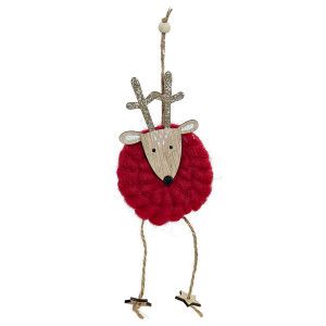 DECORACIÓN RENO NAVIDEÑO COLGANTE 8X3X26CM