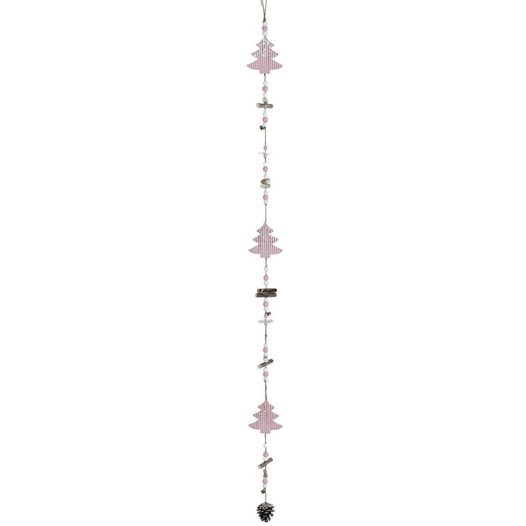 DECORACIÓN COLGANTE NAVIDEÑA PINK 8X1X120CM