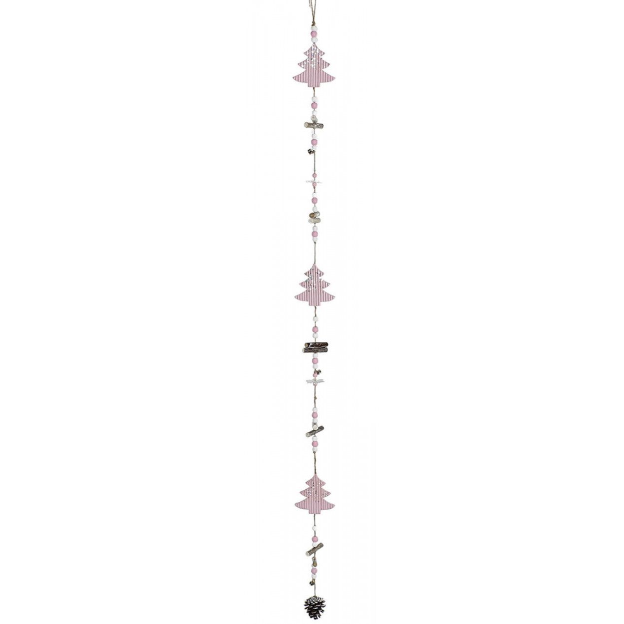 DECORACIÓN COLGANTE NAVIDEÑA PINK 8X1X120CM