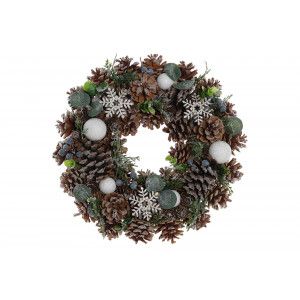 CORONA NAVIDEÑA DECO "PIÑAS"  Ø34 CM