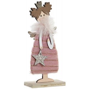 HADA DE MADERA DECORACIÓN NAVIDEÑA 8X4X20CM