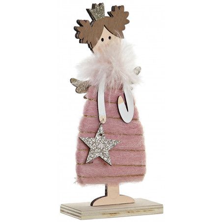 HADA DE MADERA DECORACIÓN NAVIDEÑA 8X4X20CM