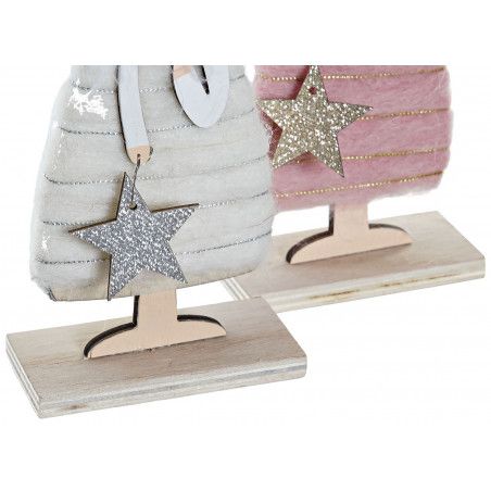 HADA DE MADERA DECORACIÓN NAVIDEÑA 8X4X20CM