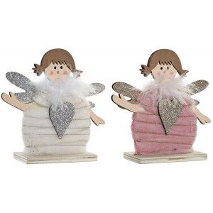 ANGEL DE MADERA DECORACIÓN NAVIDEÑA