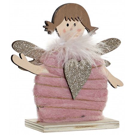 ANGEL DE MADERA DECORACIÓN NAVIDEÑA