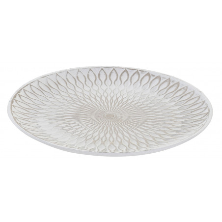 CENTRO DE MESA CIRUCLAR DECAPE BLANCO 30CM