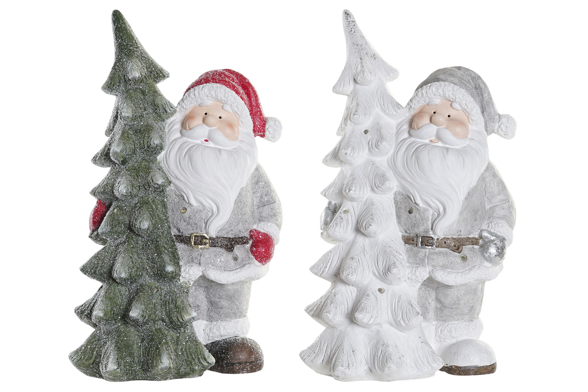 PAPA NOEL FIGURA LED NAVIDEÑA DE RESINA 25,5X20X44,5