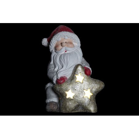 PAPA NOEL FIGURA DECORATIVA CON LUZ LED 26X19X31