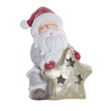 PAPA NOEL FIGURA DECORATIVA CON LUZ LED 26X19X31
