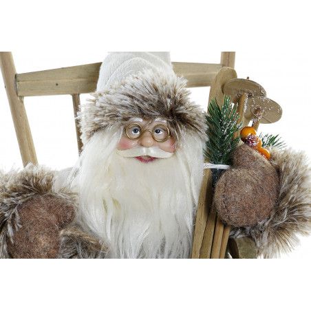 PAPA NOEL FIGURA DECORATIVA CON SILLA 23X23X35