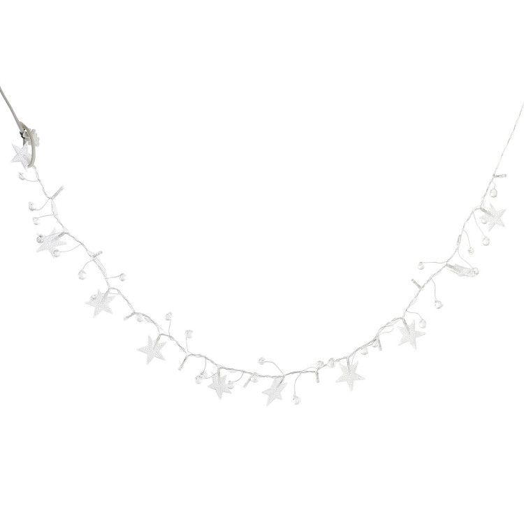 GUIRNALDA ACRÍLICA ESTRELLAS LED 4,5X2X160CM