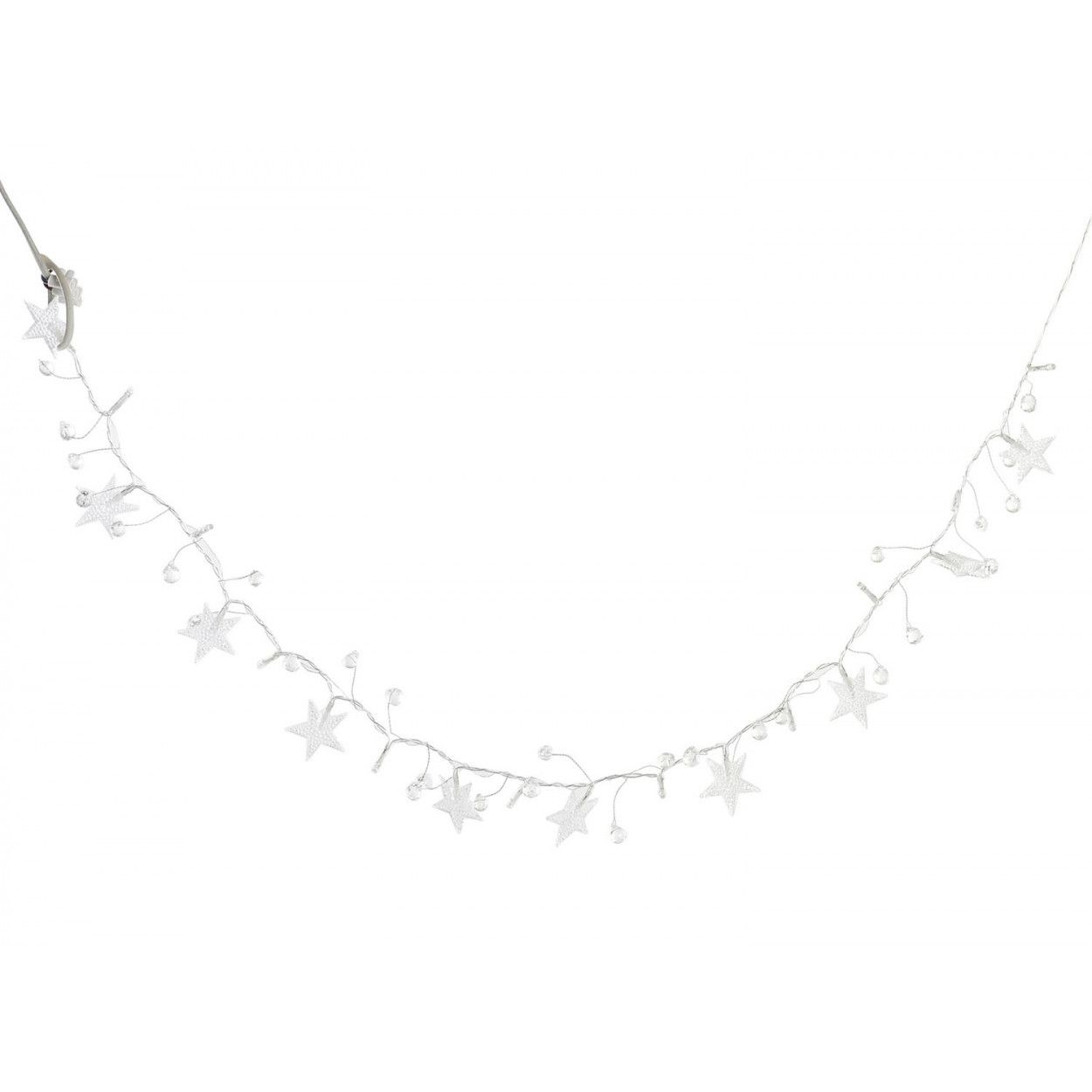 GUIRNALDA ACRÍLICA ESTRELLAS LED 4,5X2X160CM