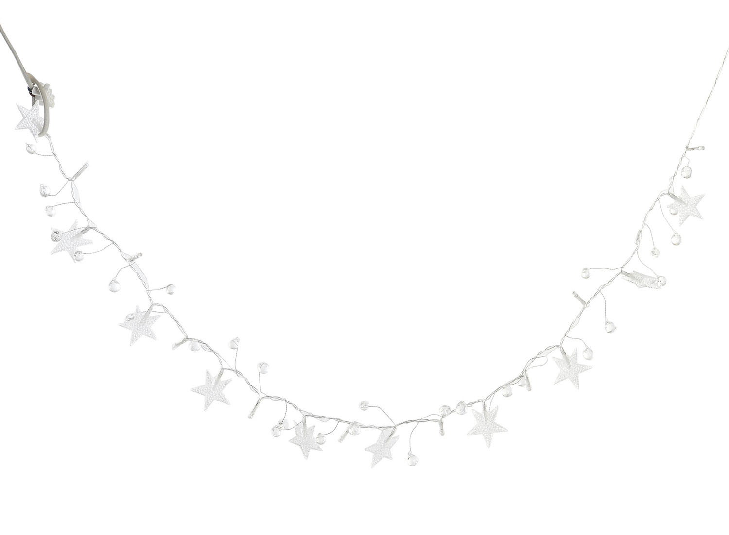 GUIRNALDA ACRÍLICA ESTRELLAS LED 4,5X2X160CM