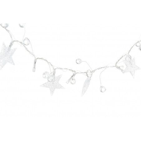 GUIRNALDA ACRÍLICA ESTRELLAS LED 4,5X2X160CM