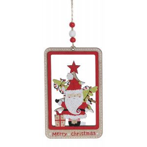DECORACIÓN COLGANTE NAVIDEÑA NOEL 8x0,5x13CM