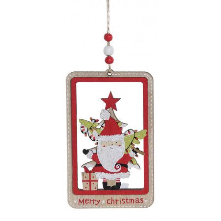 DECORACIÓN COLGANTE NAVIDEÑA NOEL 8x0,5x13CM