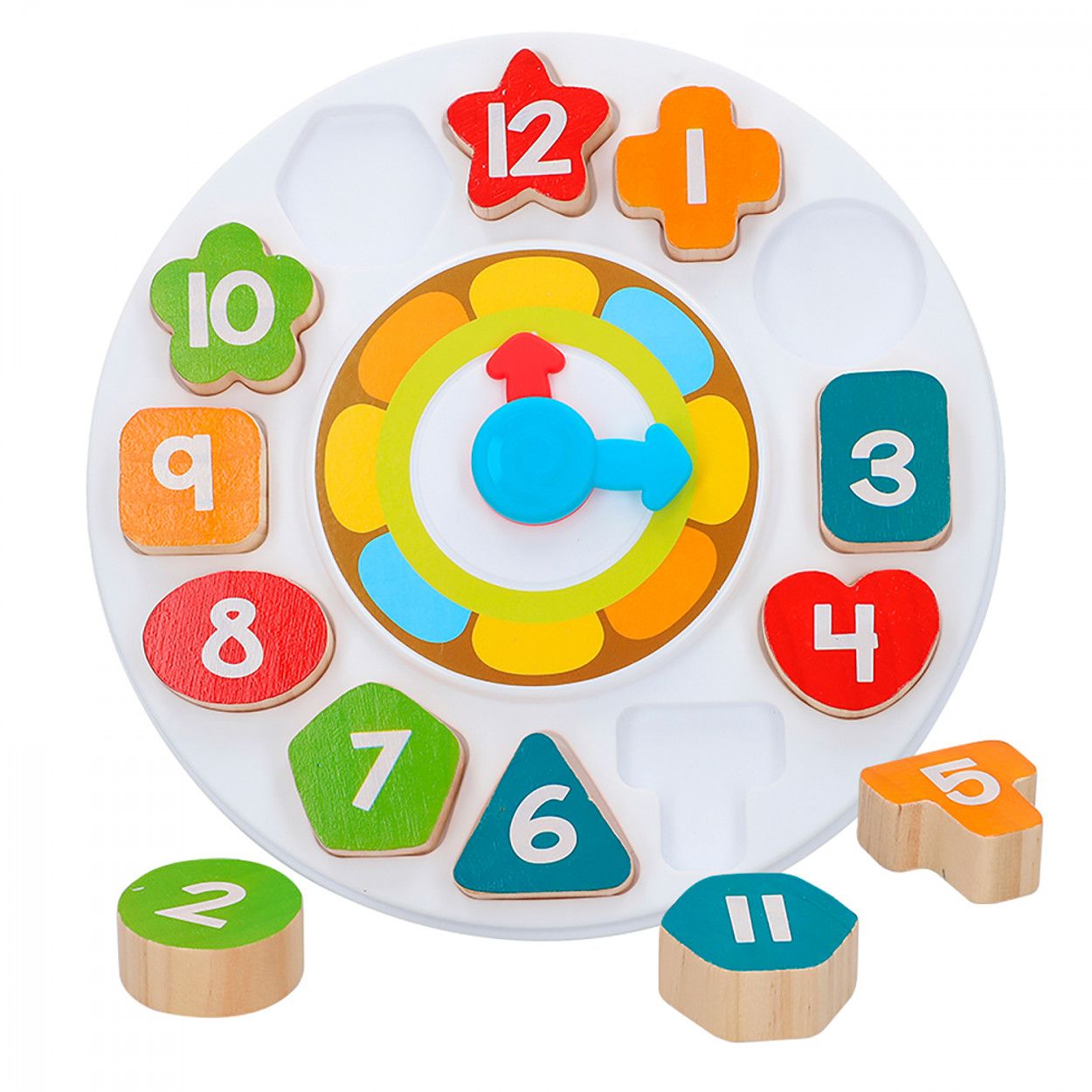 RELOJ ROMPECABEZAS DE MADERA INFANTIL